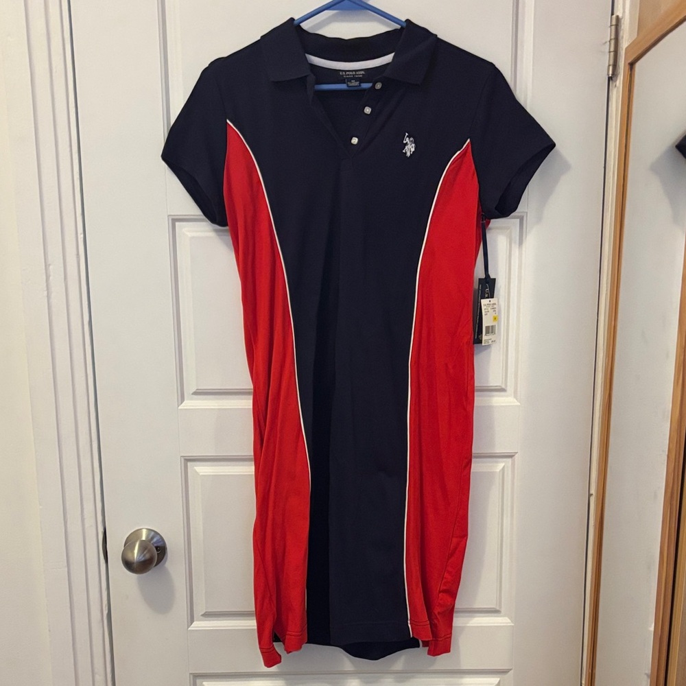 U.S. Polo Assn. Black and Red Mini Dress